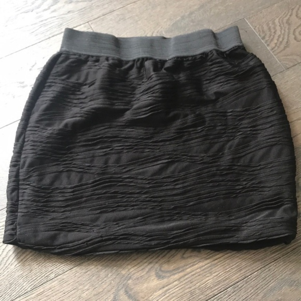 Charlotte Russe Rouged Black Mini Skirt